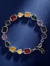 7mm Multicolor 5A Mixed-Shape Natural Zircon Gemstone Bracelet