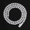 5mm Iced 5A Natural Zircon Blingbling Tennis Necklace