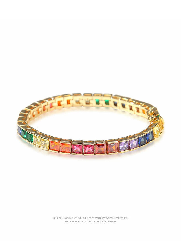 CRALAYSHE | Rainbow Tennis Bracelet