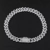 8mm Iced Out 5A Natural Zircon Cuban Chain Bracelet