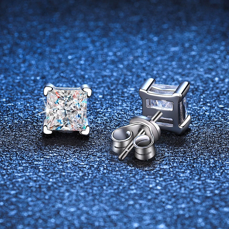 ICE BLING | Sparkling Square Stud Earrings