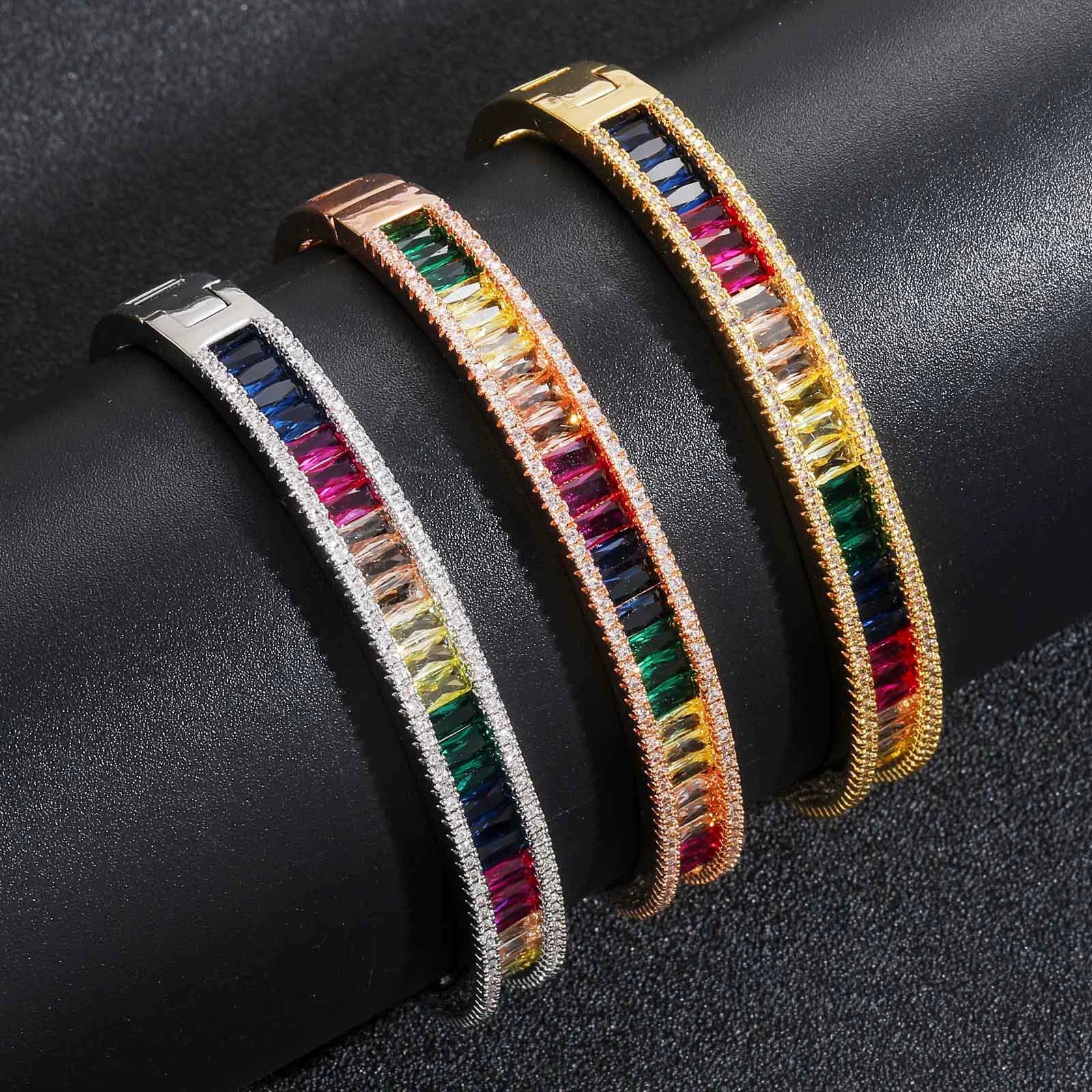 ICE BLING | Rainbow Adjustable Bangle Bracelet