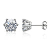 8mm S925 Prong-Set CZ Stud Earrings