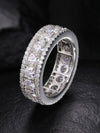 8mm Iced D-Color Moissanite S925 Band Ring