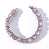 Cluster Multicolor Natural Zircon Tennis Bracelet