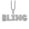 Custom Iced Out Letter Name Pendant – 14K Gold Finish