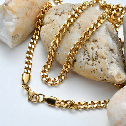 5mm Cuban Link Chain – Silver Finish