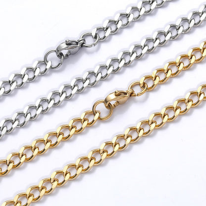 5mm Cuban Link Chain – Silver Finish