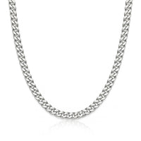 5mm Cuban Link Chain – Silver Finish
