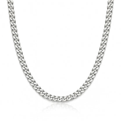 5mm Cuban Link Chain – Silver Finish
