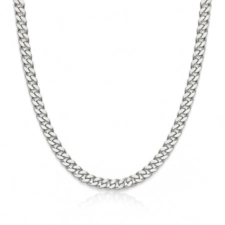 5mm Cuban Link Chain – Silver Finish