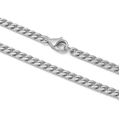 5mm Cuban Link Chain – Silver Finish