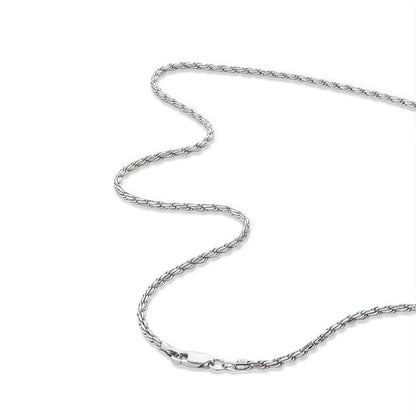 3mm Rope Chain – Silver Finish