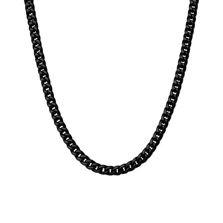 3mm Cuban Link Chain – Black Gold Finish