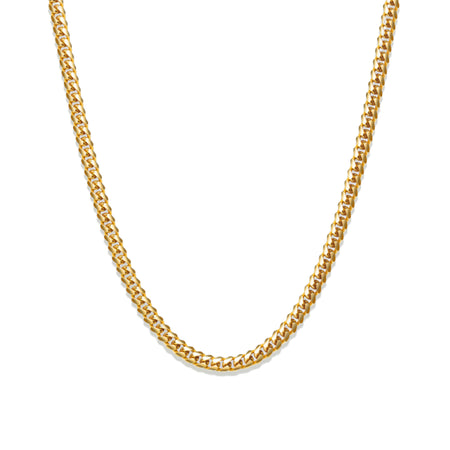 3mm Cuban Link Chain – 14K Gold Finish