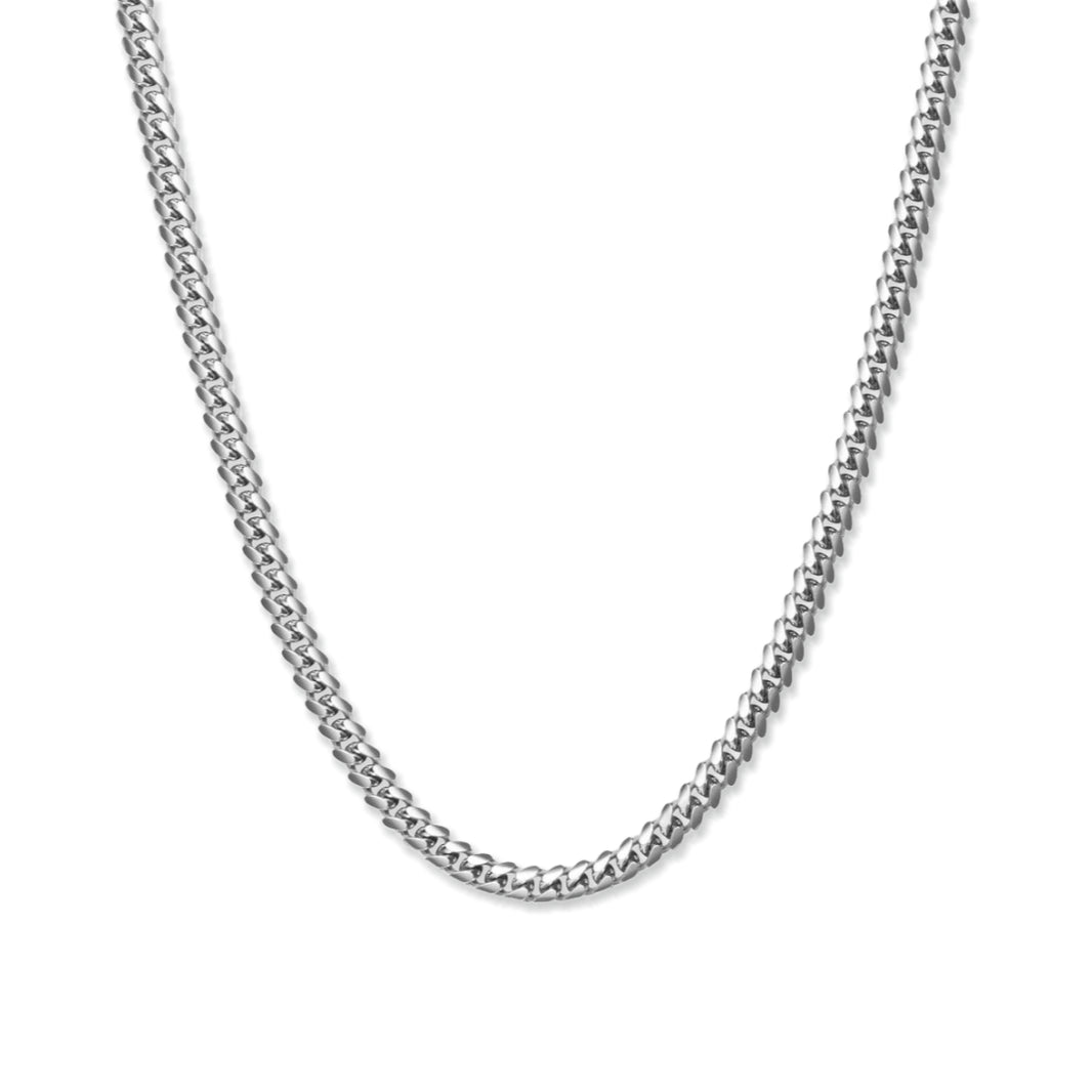 3mm Cuban Link Chain – Silver Finish