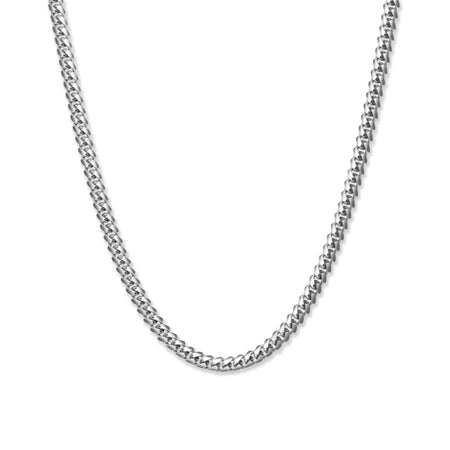 3mm Cuban Link Chain – Silver Finish