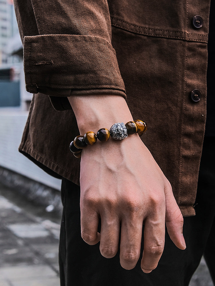 IDEAGEMER | Tiger Beaded Bracelet