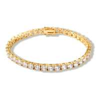 4mm Tennis Bracelet – 14K Gold Finish