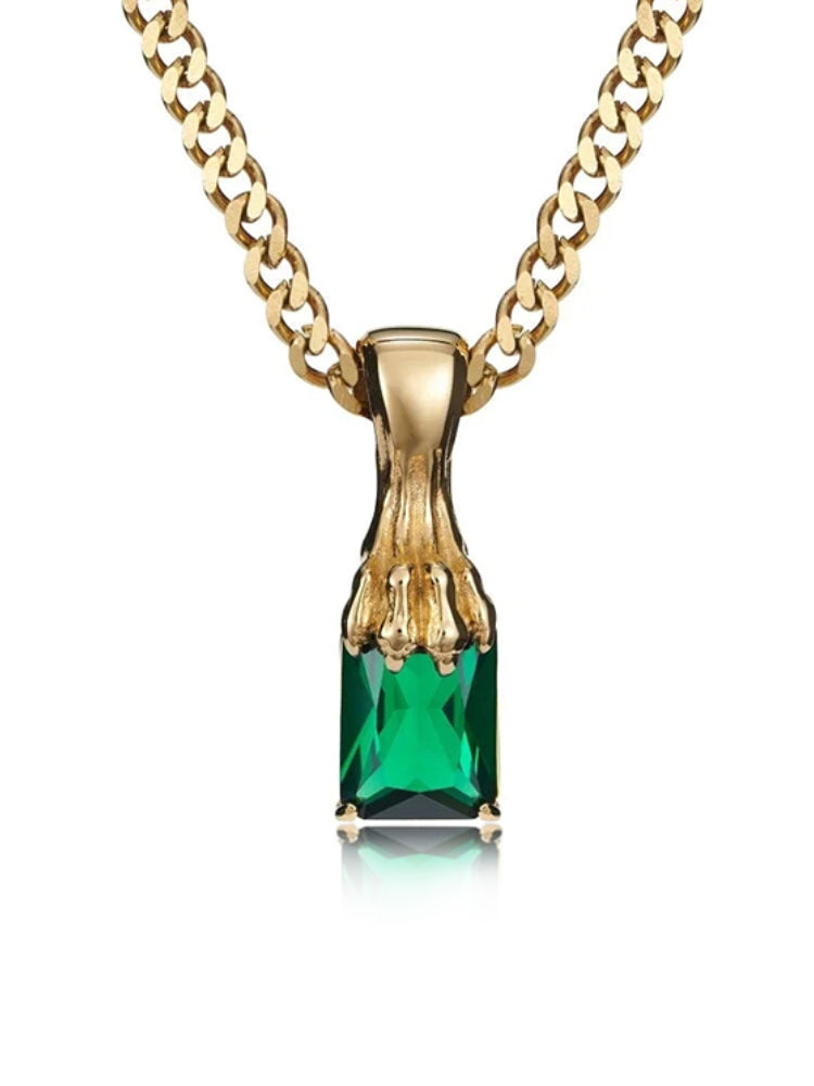 IDEAGEMER | Emerald Amulet Pendant