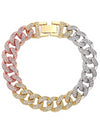 Iced CZ Multicolor Cuban Chain Bracelet