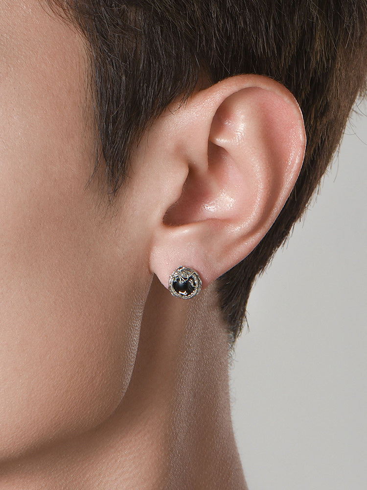 IDEAGEMER | Ouroboros Dragon Stud Earrings