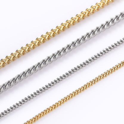 3mm Fox Tail Chain – Silver Finish