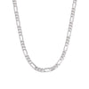4mm Sterling Silver Figaro Chain – Rhodium Finish