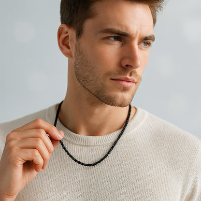 3mm Rope Chain Set – Black Gold Finish