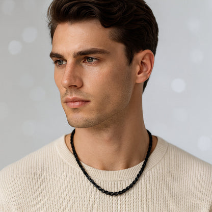 3mm Rope Chain – Black Gold Finish