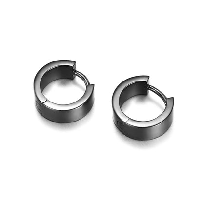 Sterling Silver Hoop Earrings – Black Rhodium Finish