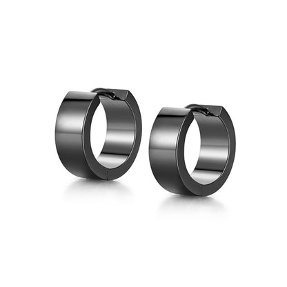 Sterling Silver Hoop Earrings – Black Rhodium Finish