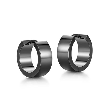 Sterling Silver Hoop Earrings – Black Rhodium Finish