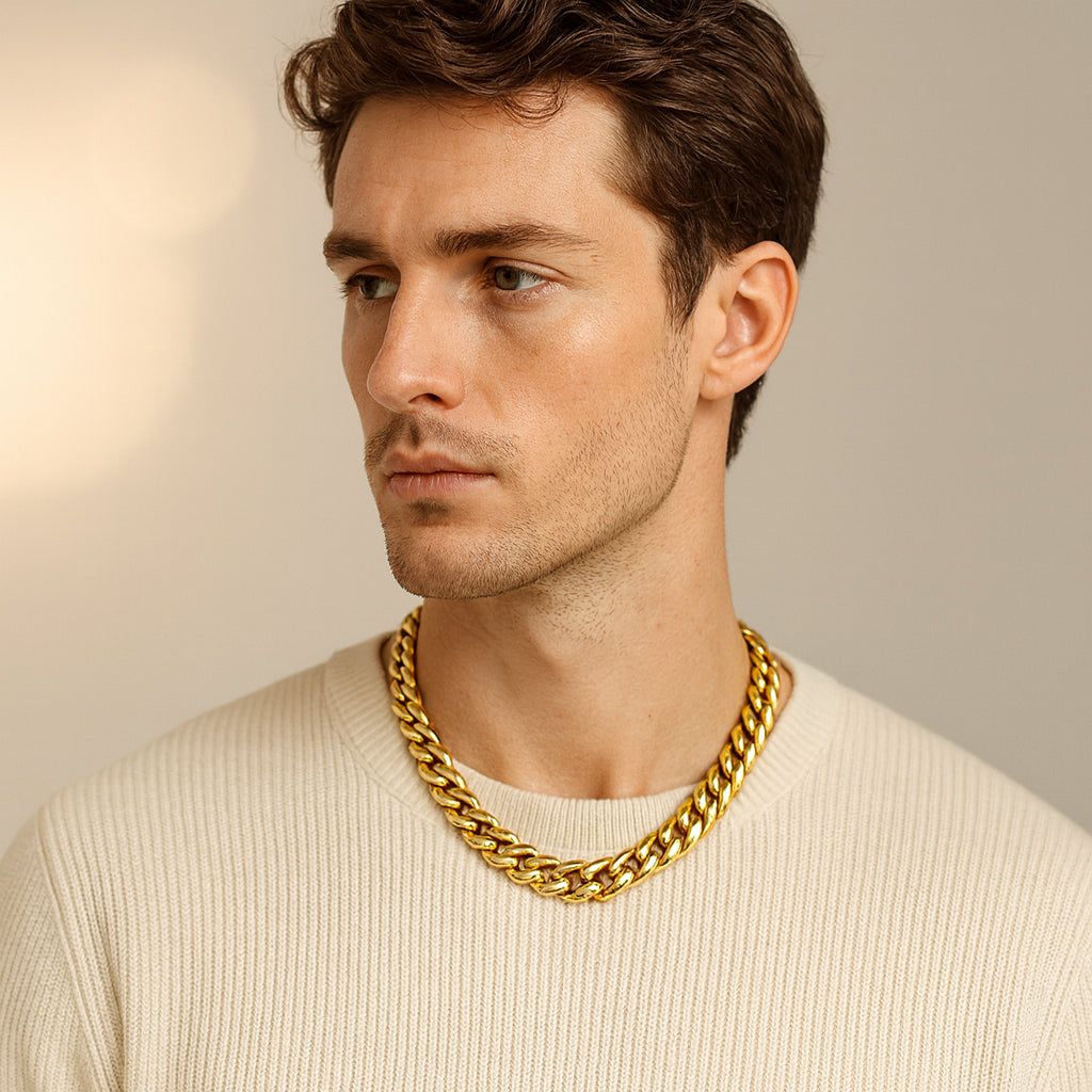 10mm Iced Cuban Link Chain – Gold Finish