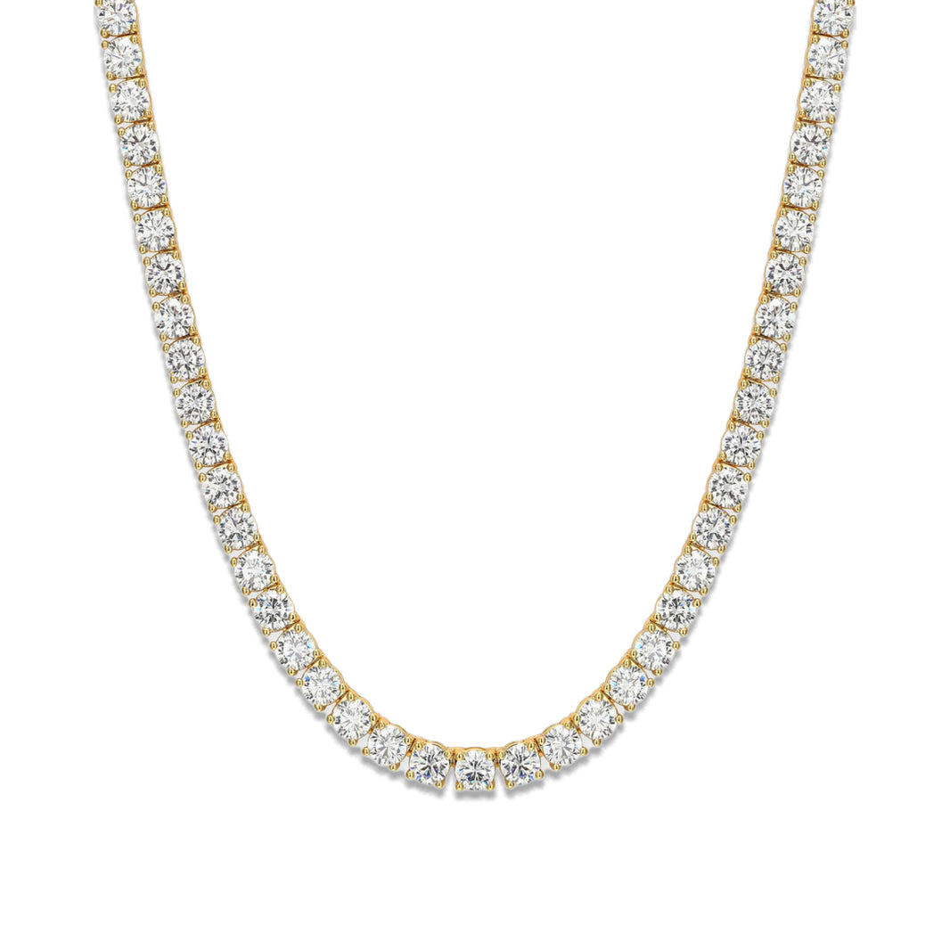 4mm Tennis Chain – 14K Gold Finish