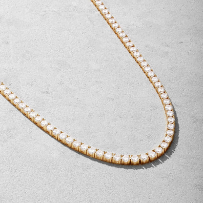 4mm Tennis Chain – 14K Gold Finish