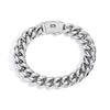 10mm Iced Cuban Link Bracelet – Silver Finish