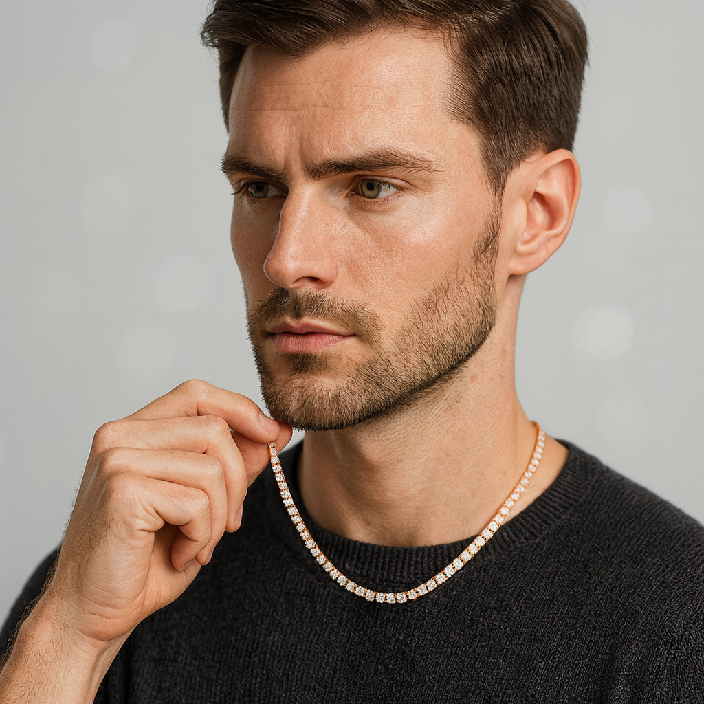 4mm Tennis Chain – Rose Gold Finish