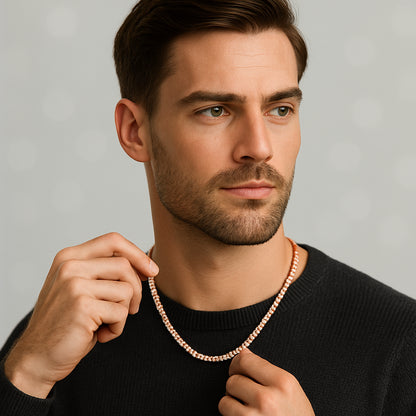 4mm Tennis Chain – Rose Gold Finish