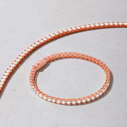 4mm Tennis Bracelet – Rose Gold Finish