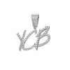 Custom Iced Out Script Name Pendant – 14K Gold Finish