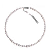 Offset Pearl Necklace – Silver Finish