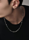 5.1mm S925 Cross Beaded Necklace