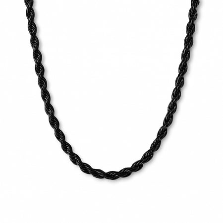 4mm Rope Chain – Black Gold Finish