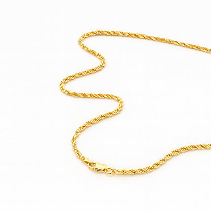 3mm Rope Chain – Silver Finish