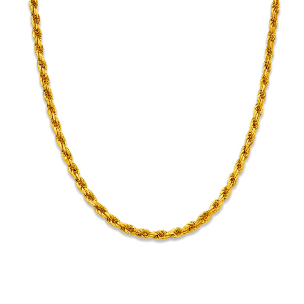 4mm Rope Chain – Gold Finish