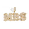Custom Iced Out Bubble Letter Name Pendant – White Gold Finish
