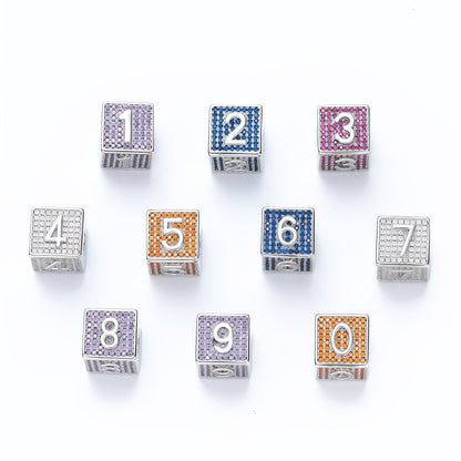 Custom Iced Dice Letter Name Pendant – Gold Finish