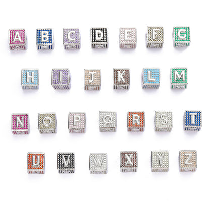 Custom Iced Dice Letter Name Pendant – Gold Finish