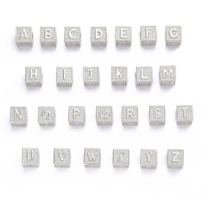 Custom Iced Dice Letter Name Pendant – Gold Finish